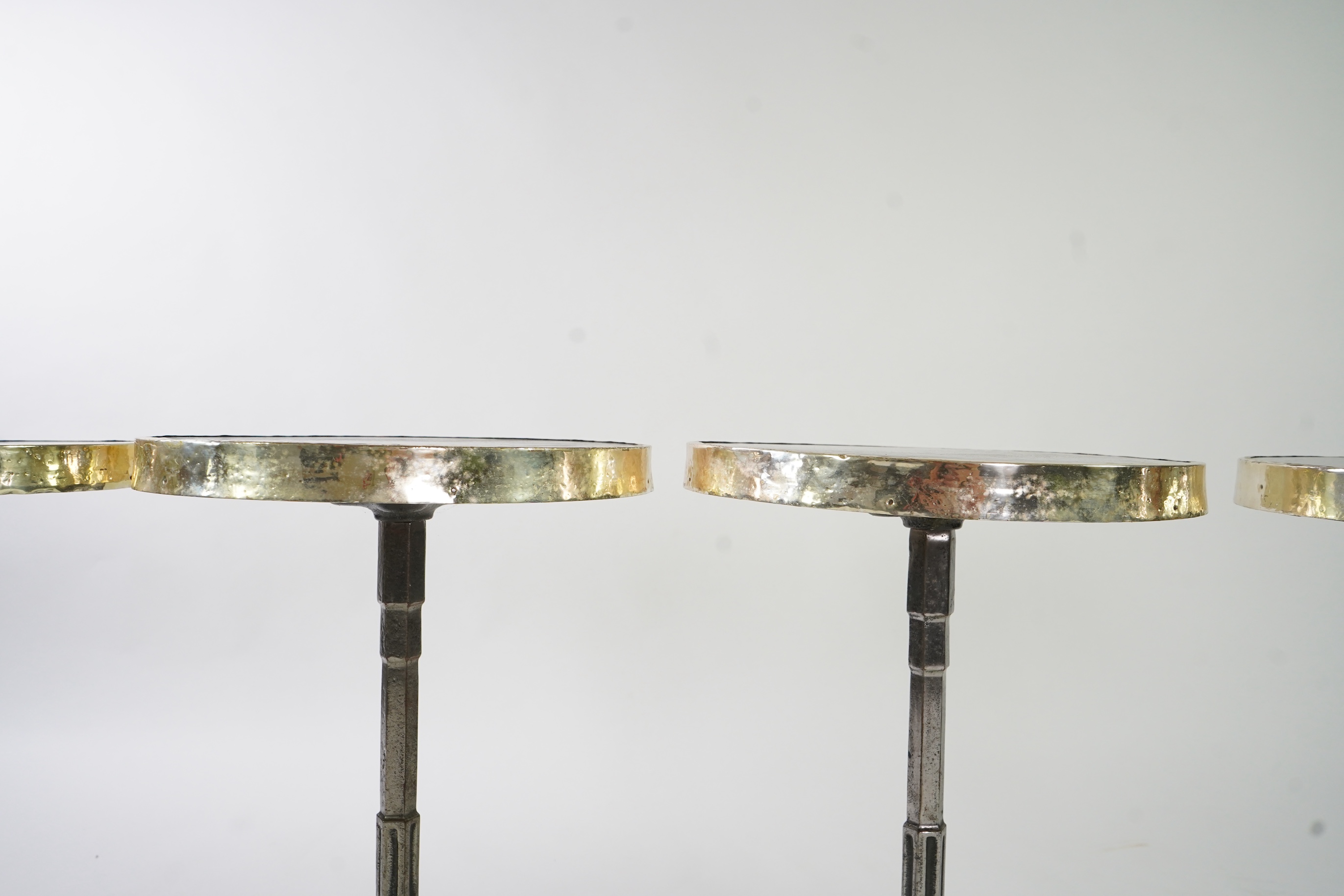 A set of four Art Deco 'Skyscraper' designed occasional or bistro tables
